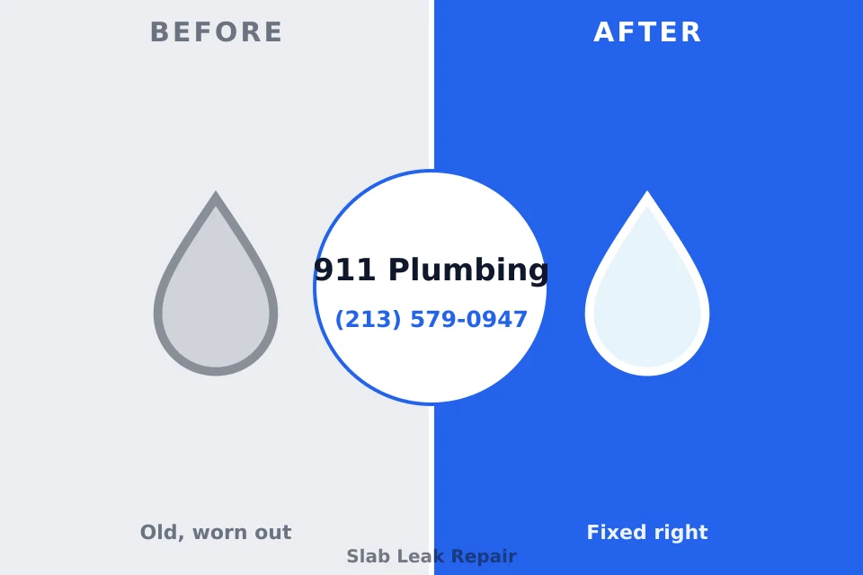Before and after: plumbing repair North Braddock, PA
